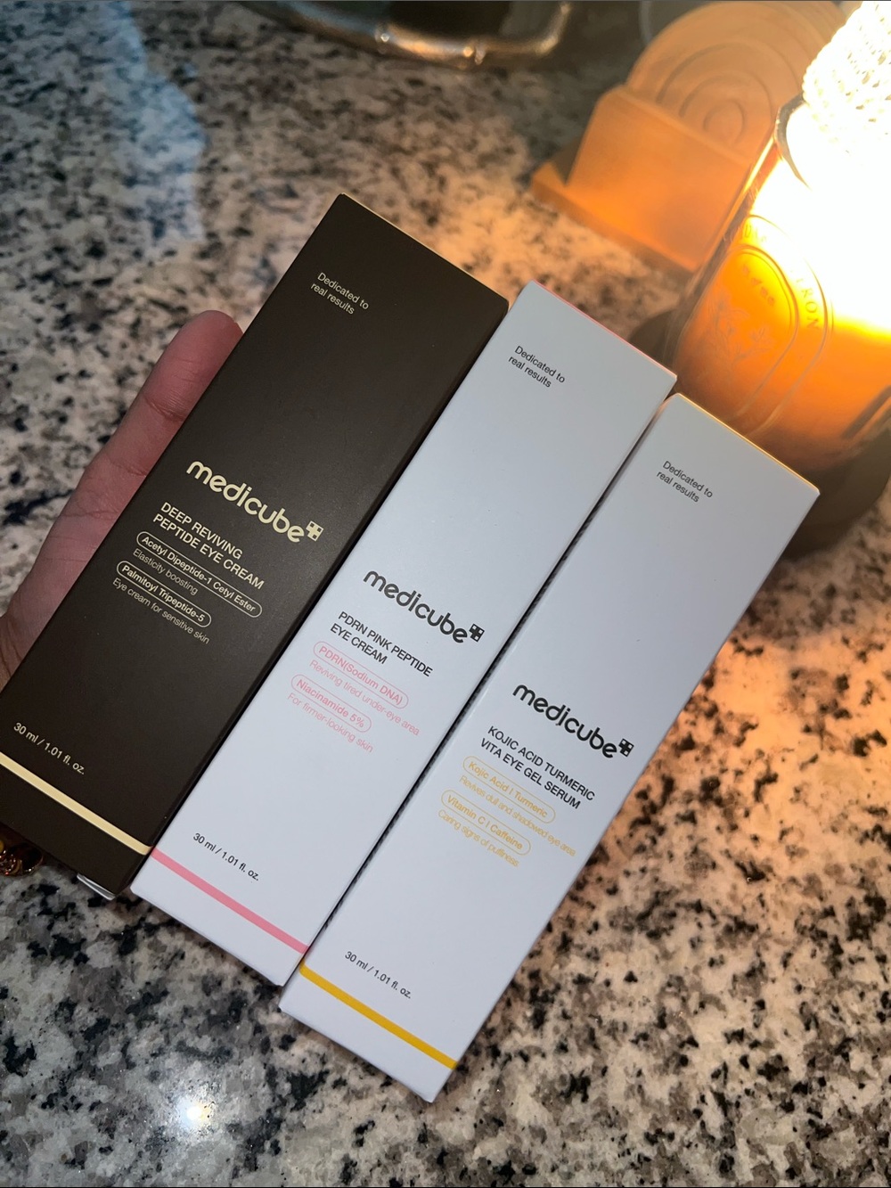 medicube Radiance & Repair Eye Cream Trio - Black, White, White